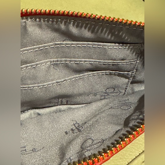 Cole Haan Red Pebbled Leather Crossbody Bag (8”x 5”) zip top closure - Picture 9 of 16